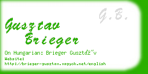 gusztav brieger business card